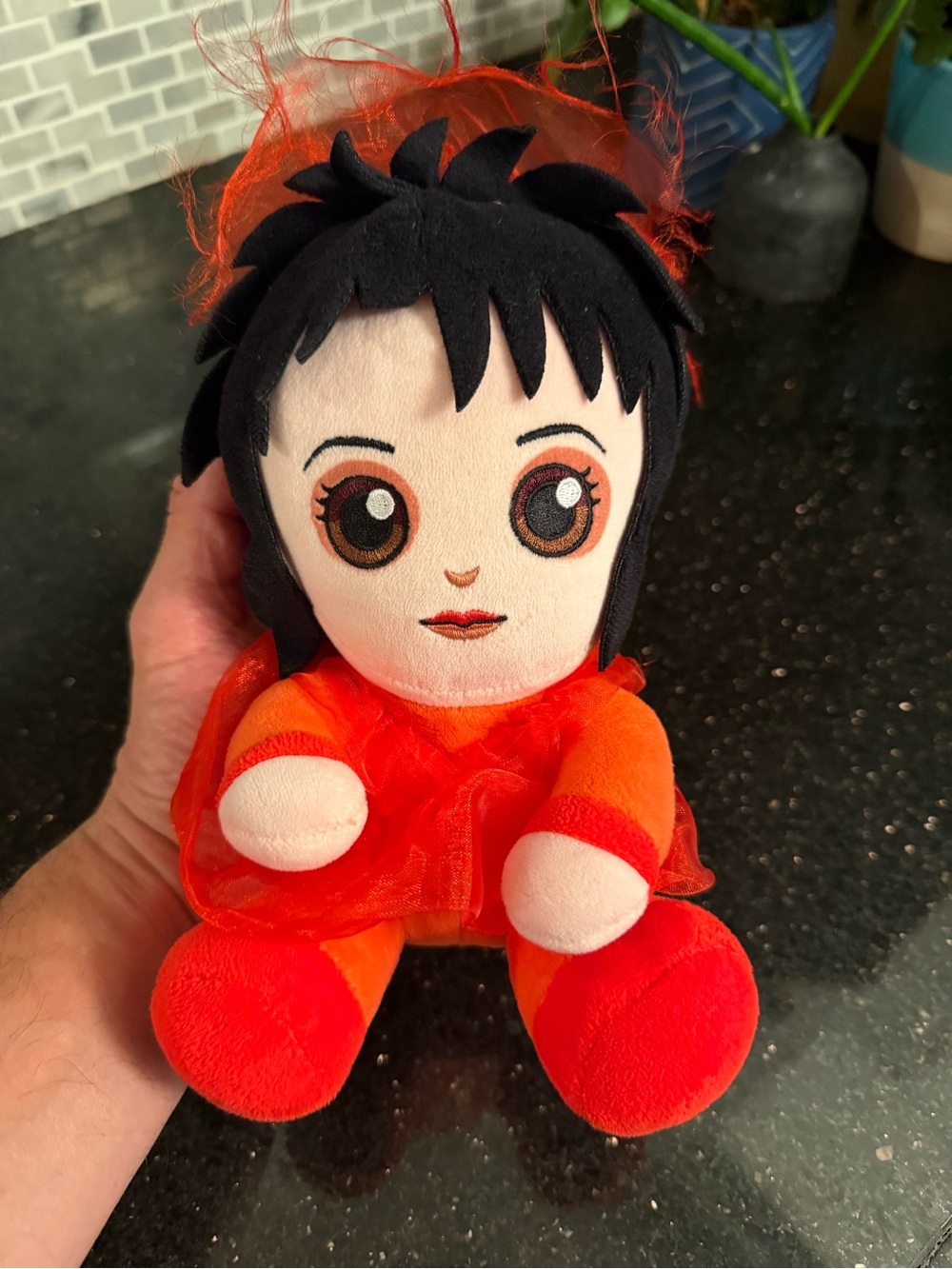 Beetlejuice LYDIA DEETZ Red Wedding Dress 7.5"